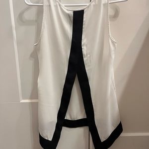 White/black sheer tank Express blouse Size Small